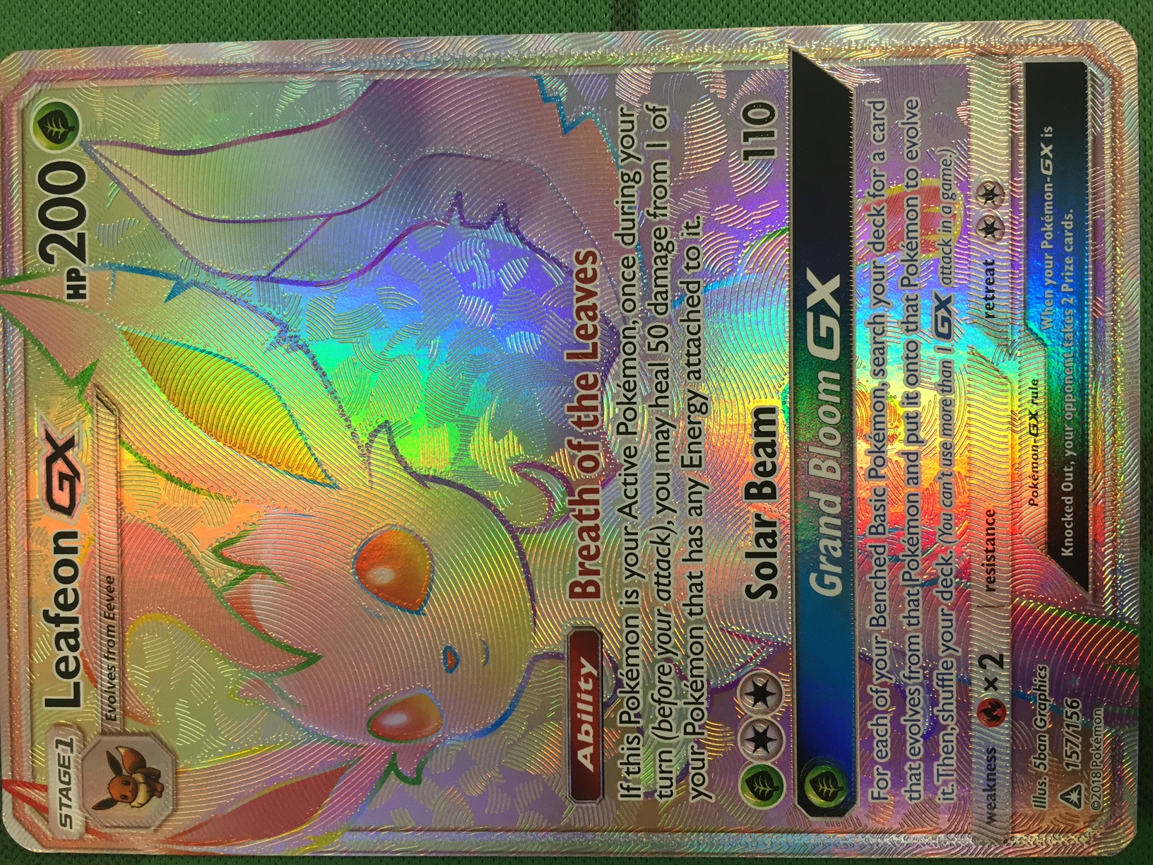 Leafeon GX - 157/156 - Secret Rare